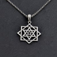 Amuletă de argint "Steaua lui David"