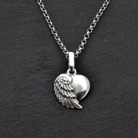 Medalion de argint pentru damă "Inimă de înger"